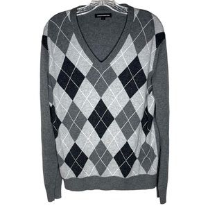 Express Design Studio Men’s pullover V-neck wool/cotton sweater size L